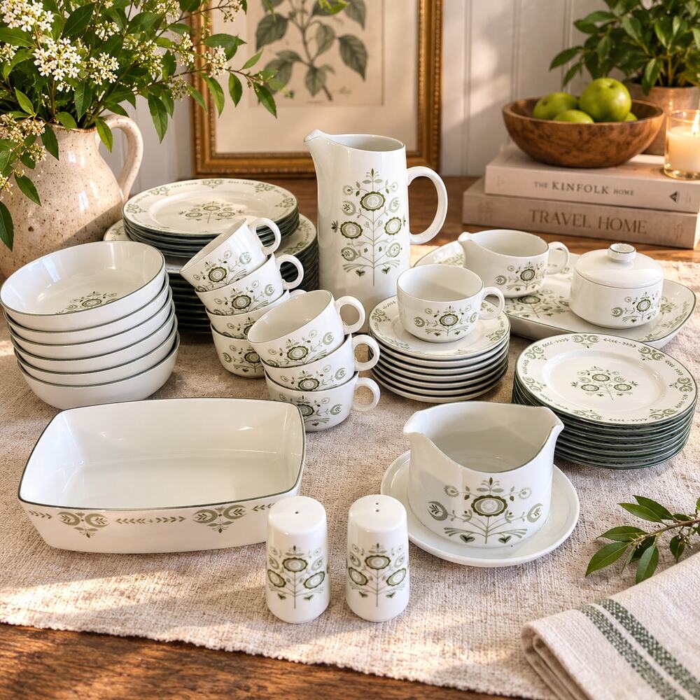 Franciscan Discovery Heritage 48 Pc Dinnerware Set 1960s MCM USA